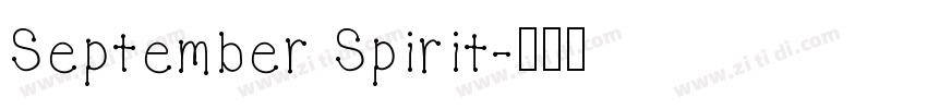 September Spirit字体转换